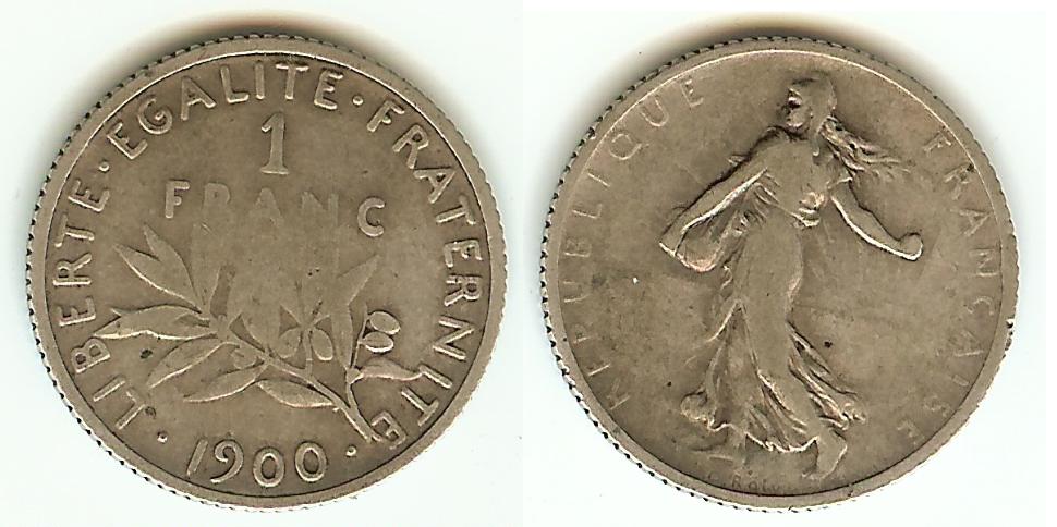 1 franc Semeuse 1900 Paris TB-